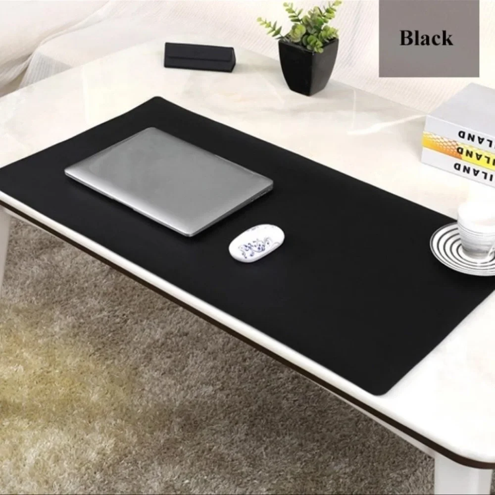 Desk Mat Desktop Pad Mouse Pad Large Color BLACK